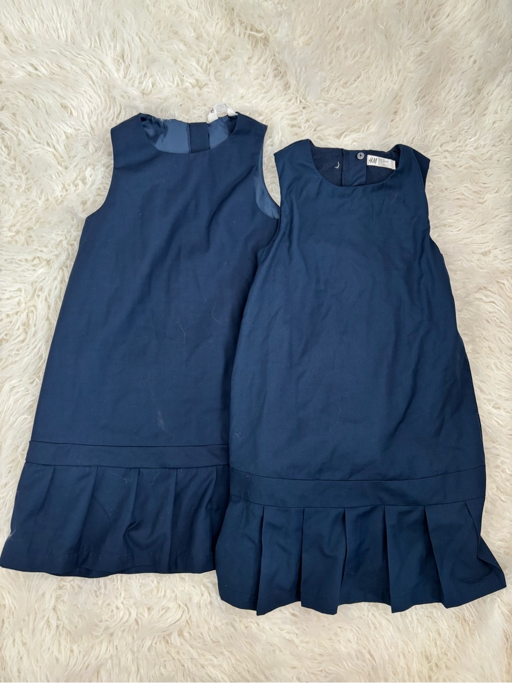 H&M Girls' Navy Pleated Hem School Dress size 10